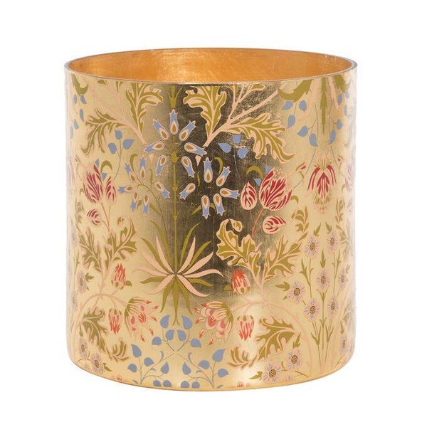 Vaas Windlicht Goud Bloemen 18x25
