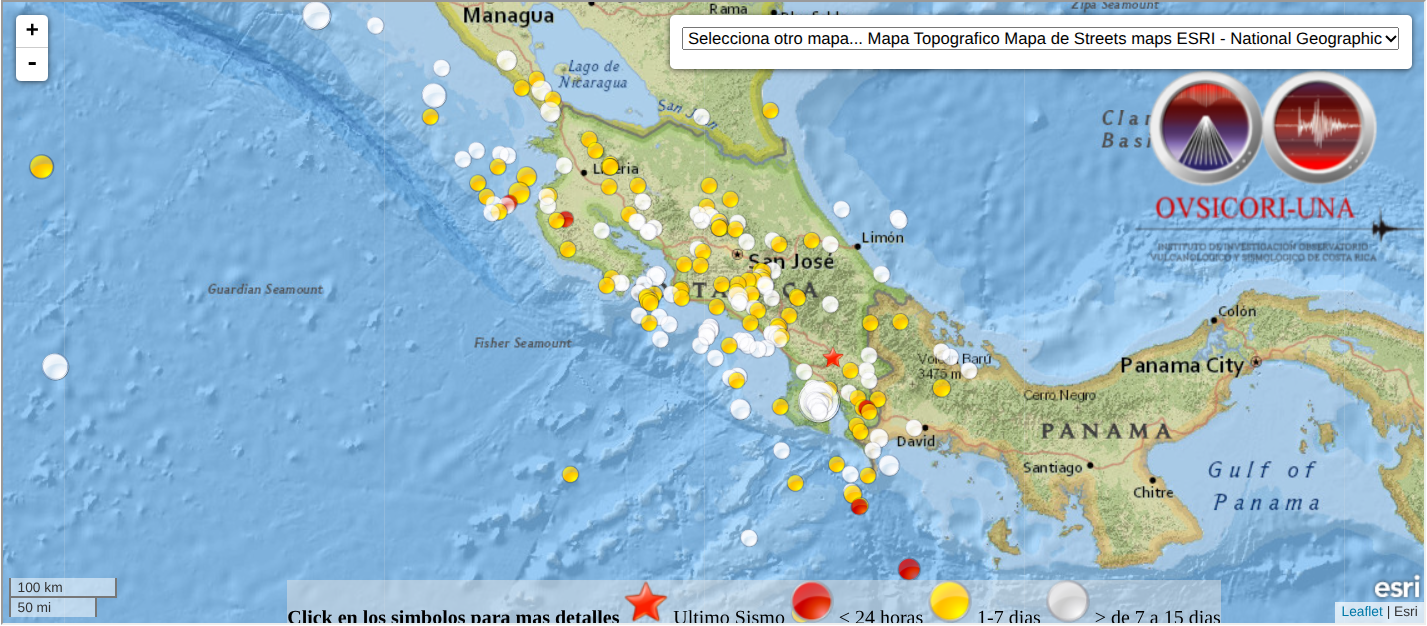 Earthquakes Costa Rica