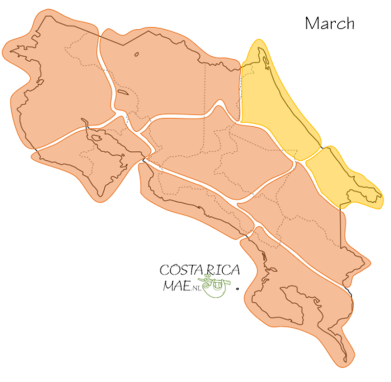 Weather Map March Costa Rica