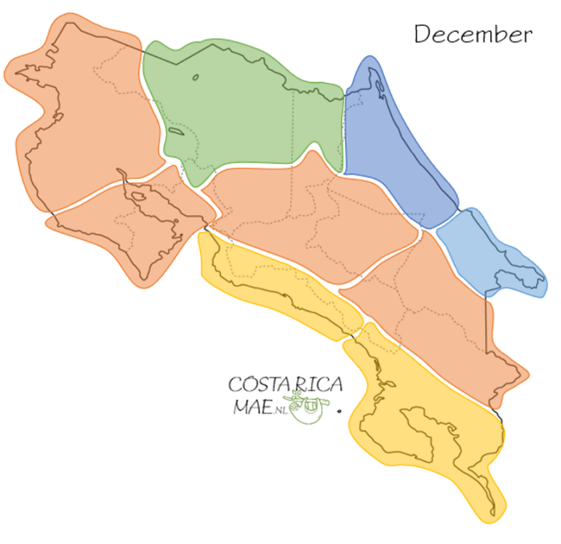 Weather Map December Costa Rica