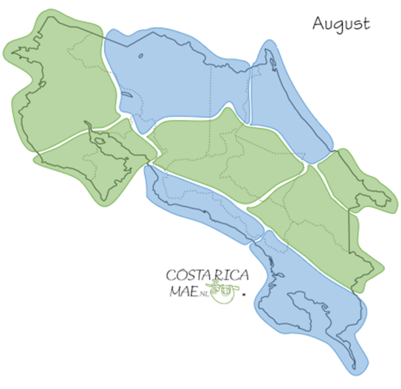 Weather Map August Costa Rica