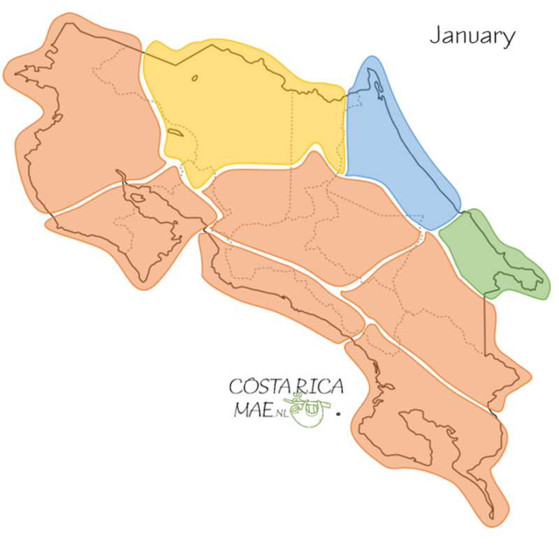 Weather Map January Costa Rica