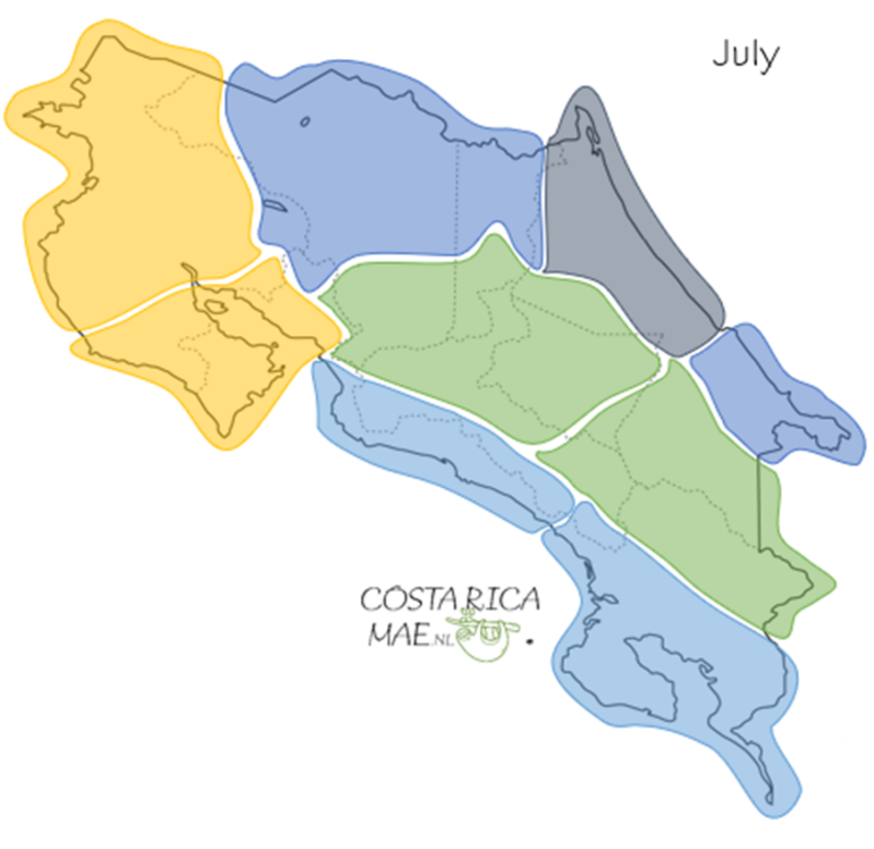 Weather Map July Costa Rica