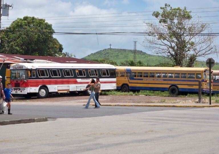 Travelling by bus in Costa Rica