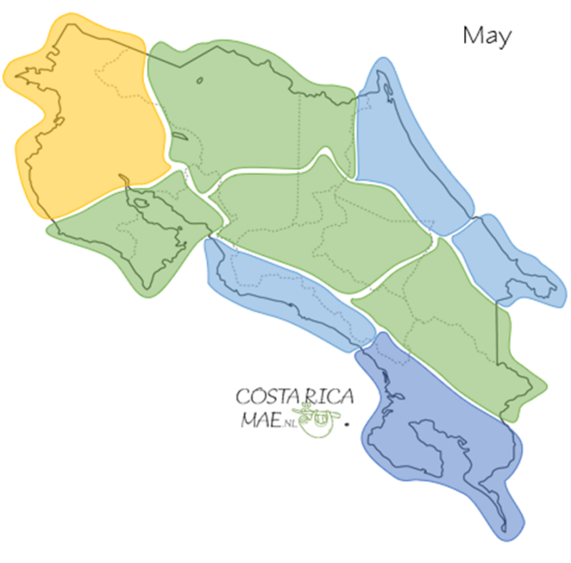 Weather Map May Costa Rica