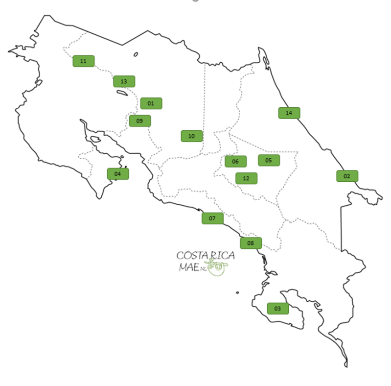 National Park Map Costa Rica