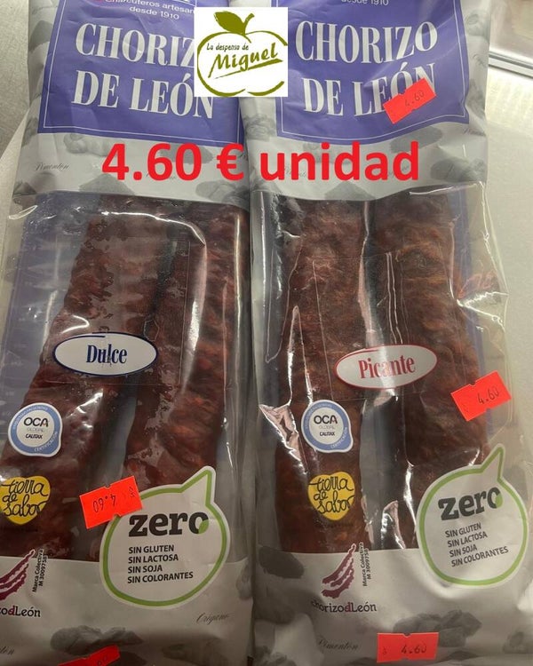 Chorizo de leon 360g u/d
