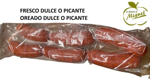 CHORIZO ACHORIZADO FRESCO PICANTE Y DULCE