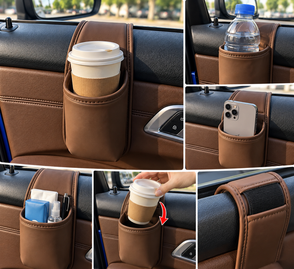 Getränkehalter Auto Tür Getränkehalter Becherhalter Organizer Braun