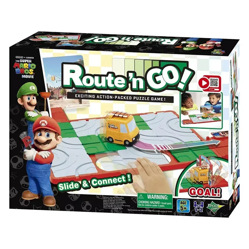 Super Mario Route 'n GO! Jeu de société Super Mario Bros. 1-2 joueurs (Vidéo en description)