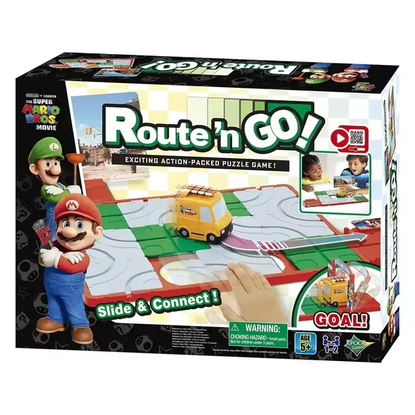 Super Mario Route 'n GO! Jeu de société Super Mario Bros. 1-2 joueurs (Vidéo en description)