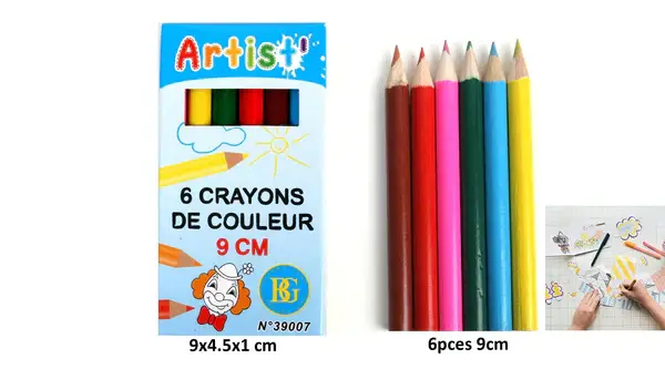 CRAYON DE COULEURS 9CMS