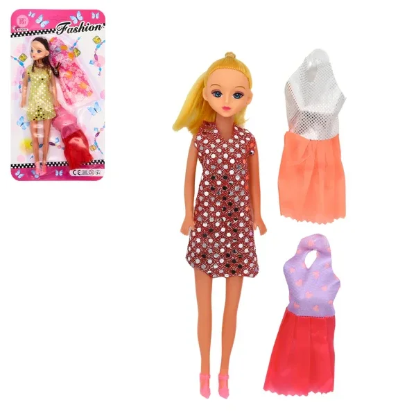 POUPEE 27CM 2 ROBES