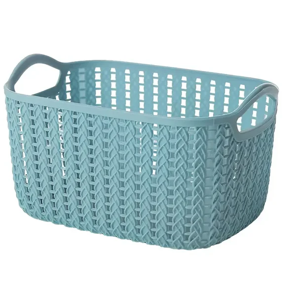 FORNOR Lesy Panier Tressé Rectangulaire 30x22x16cm Polyvalent Poignée Renforcée Organisation Maison