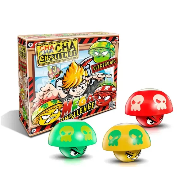CHACHACHA CHALLENGE 700017333 Jeu d'adresse avec 3 champignons lumineux (Anglais)