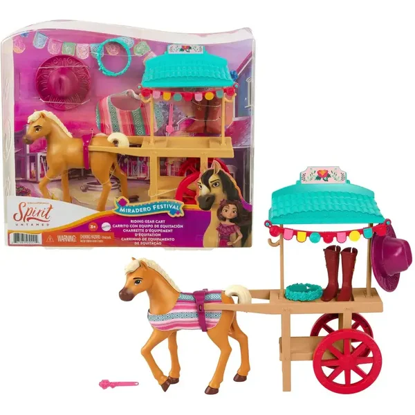 Dreamworks Spirit Stand du Festival avec des boissons Poney jouet avec accessoires de festival de chevaux