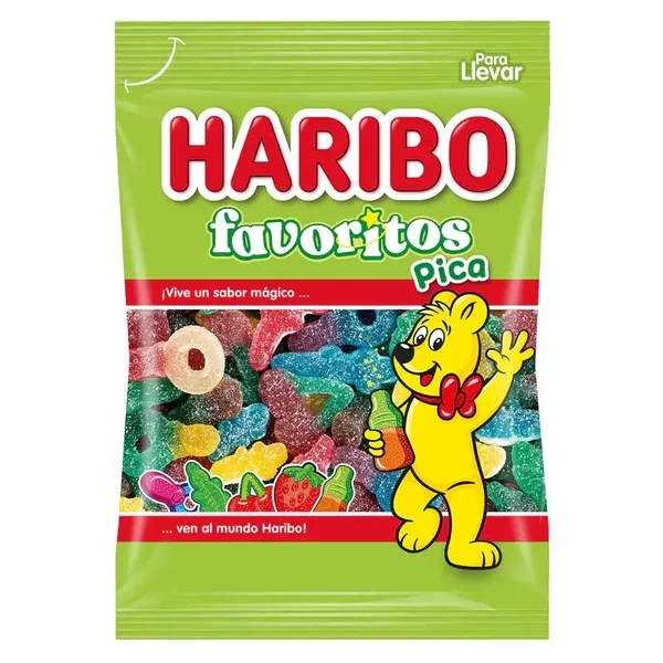 Haribo - Favoris - Bonbons gélifiés Pica Sour - 90g (Pér: 30/06/2026)