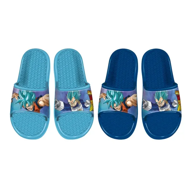 Taille : 26/27 - Dragon Ball Claquette de bain enfant bleu cyan et bleu marine