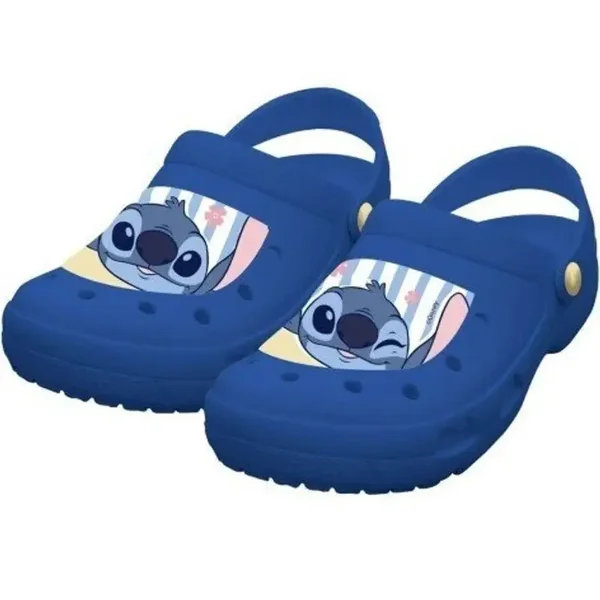 Taille : 26/27 - Disney Stitch Sabots badge EVA enfant bleu