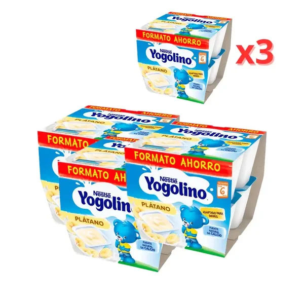 Pack Familial : Nestlé Yogolino Banane Pack 3 (8x100g) (Total 2,4kg) (Pér : 30/06/2026)