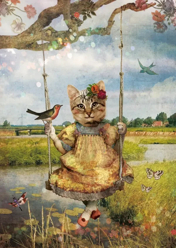 Ansichtkaart Polderpoes – Kaartje of Kip