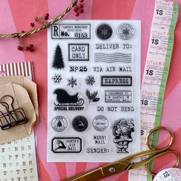 Clear Stempelset Christmas Mail – voor Journals & Creatieve Post