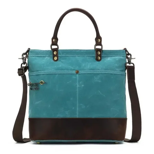 Della Q Makers Waxed canvas Tote / handwerktas "Teal"