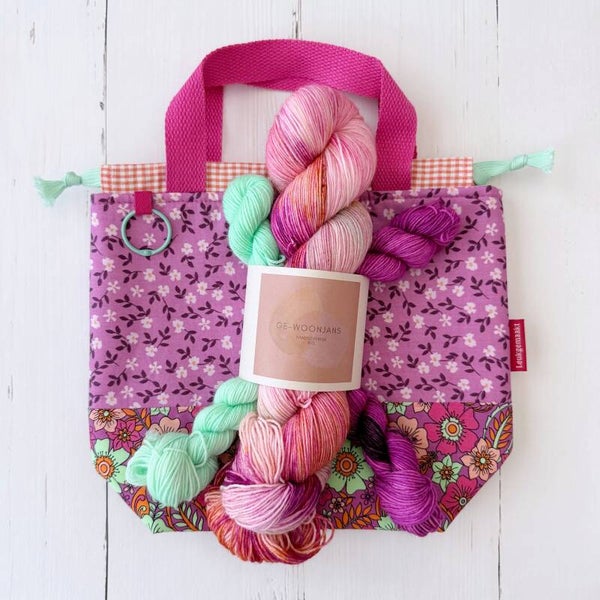 Gewoon Leuk Box Tropical Garden, SET van project bag + wol