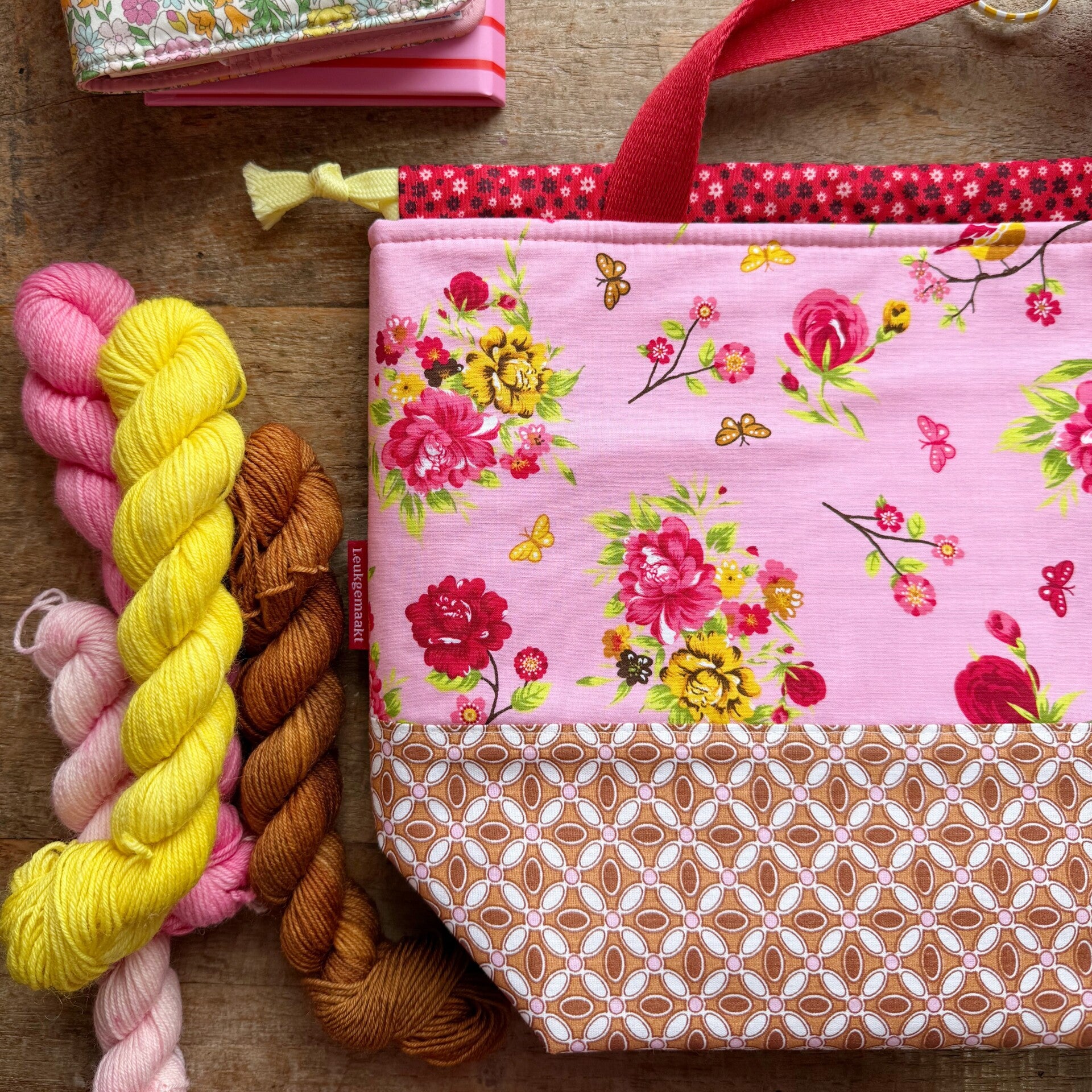 Project bag Sunny Stitches (bloemetjes tunnel) – Maxi met vakjes
