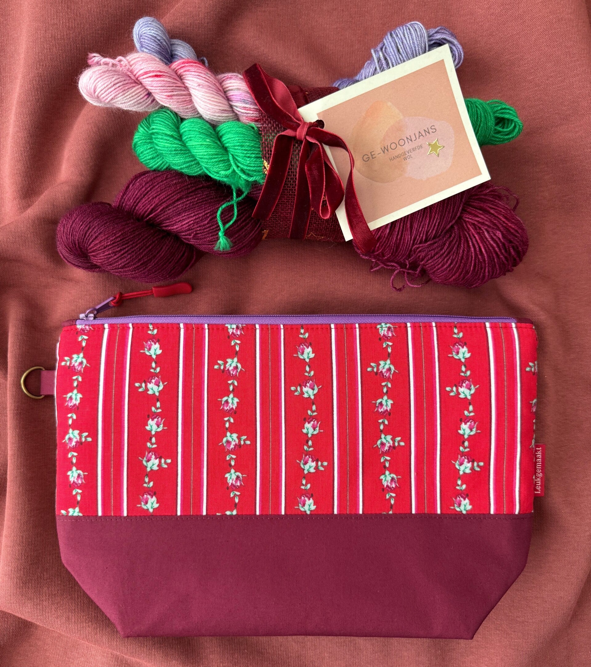 Gewoon Leuk Box project bag handgeverfde wol Anne van het Groene Huis