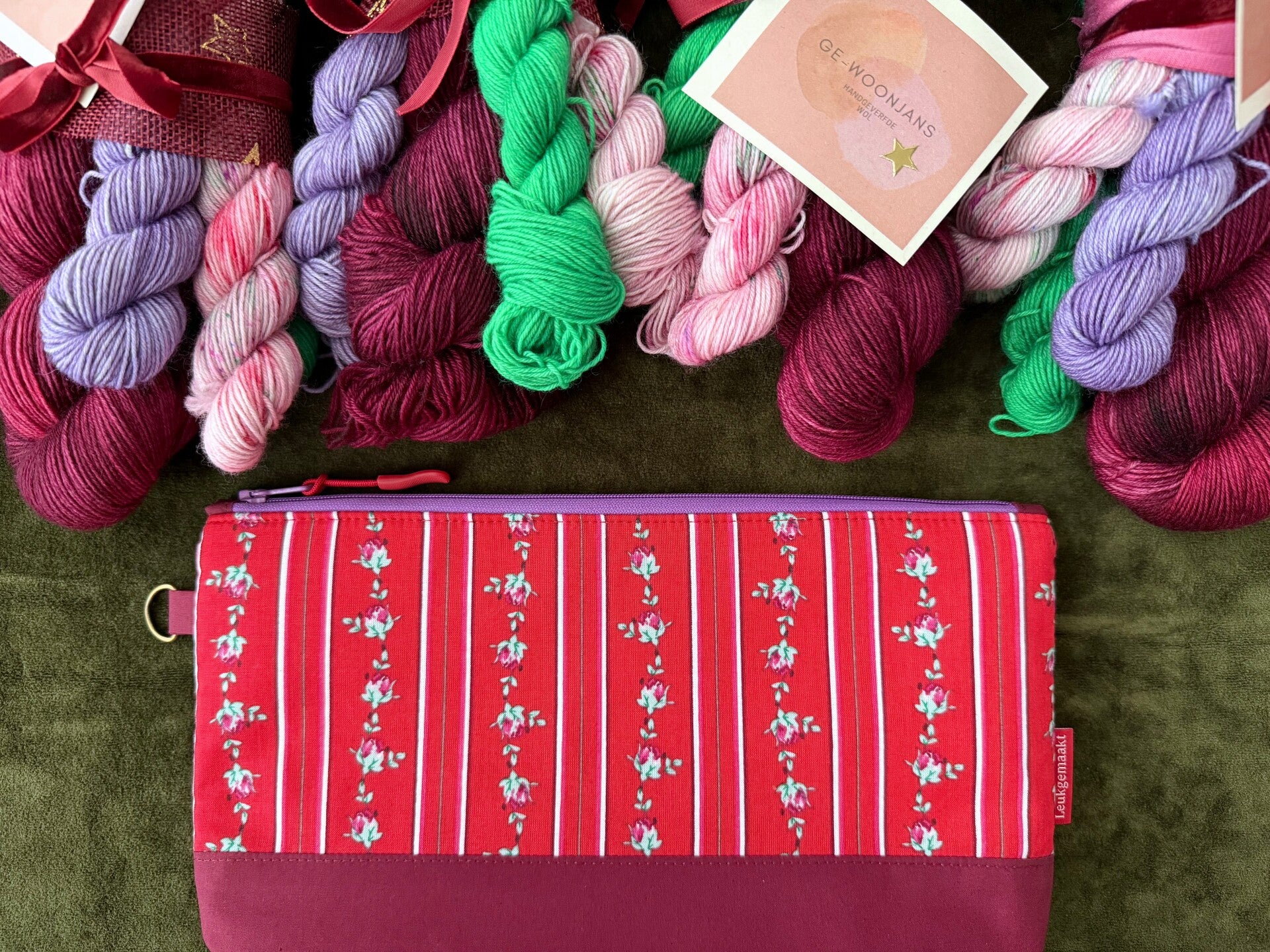 Gewoon Leuk Box project bag handgeverfde wol Anne van het Groene Huis