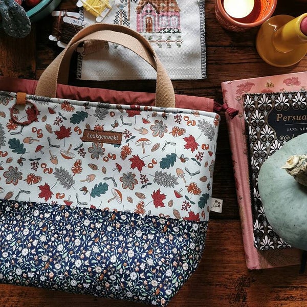 Project bag "Bosoogst" met vakjes