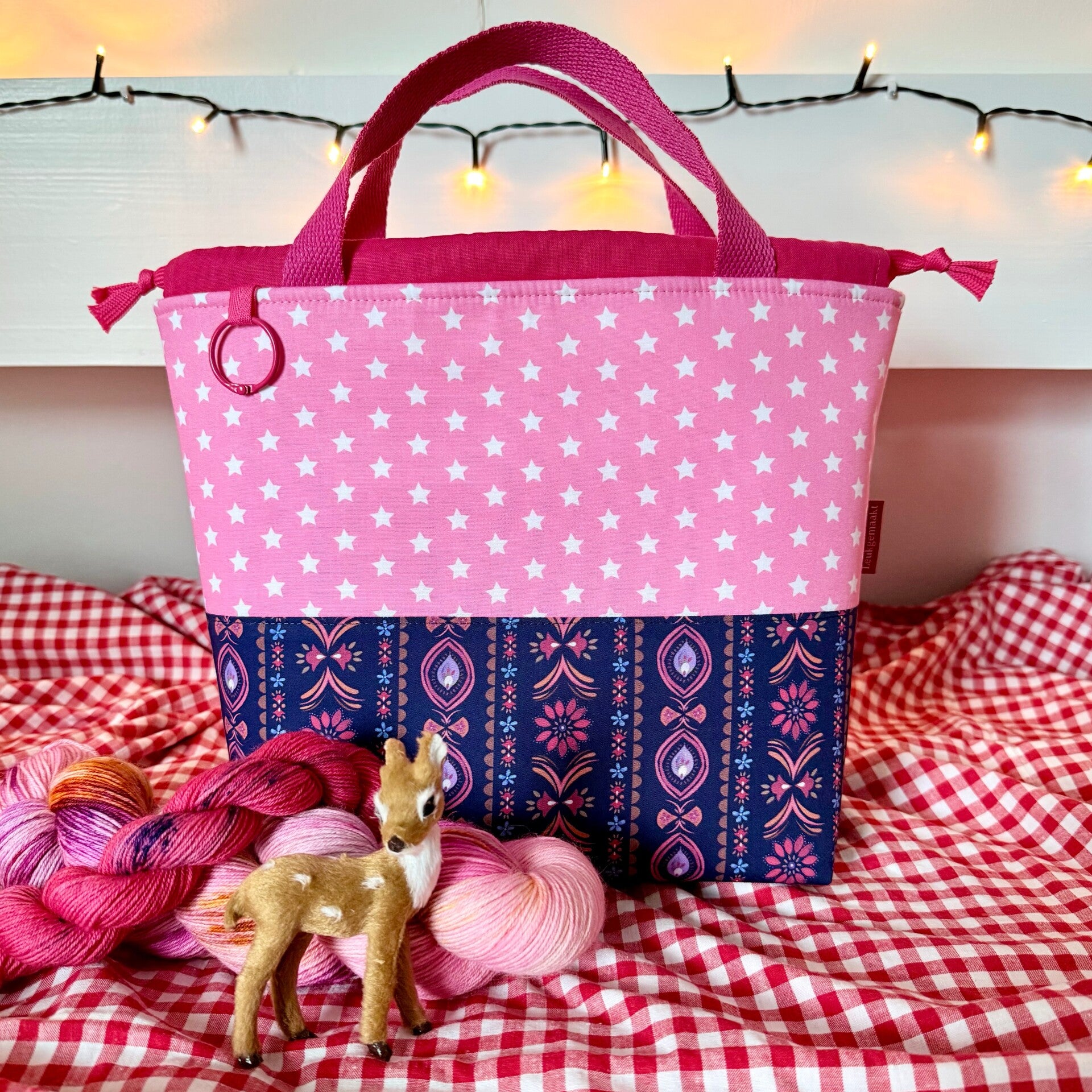 Project Bag Pink Stardust – Maxi met óf zonder vakjes