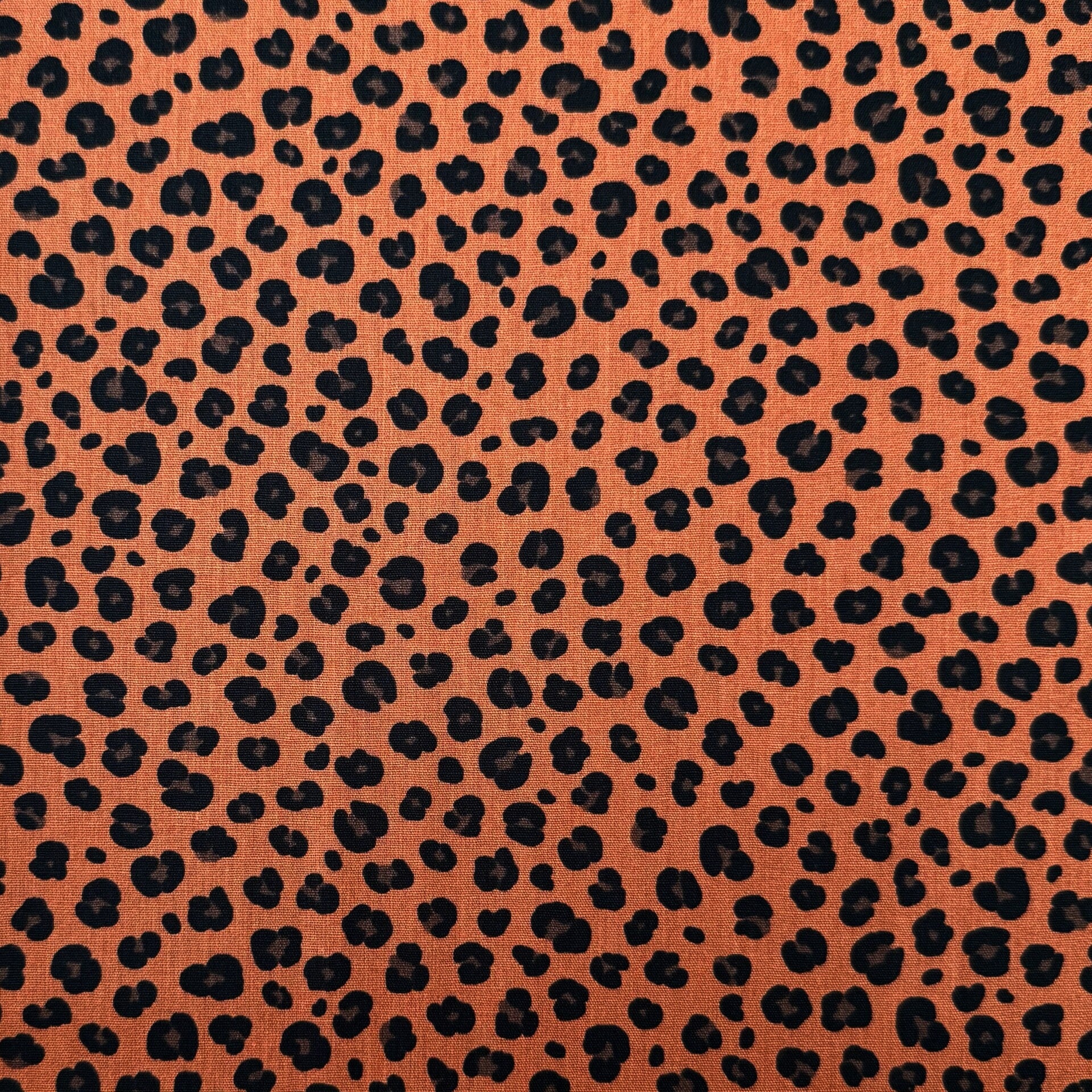 Poplin Katoen Panterprint Bruin – Verhees Textiles
