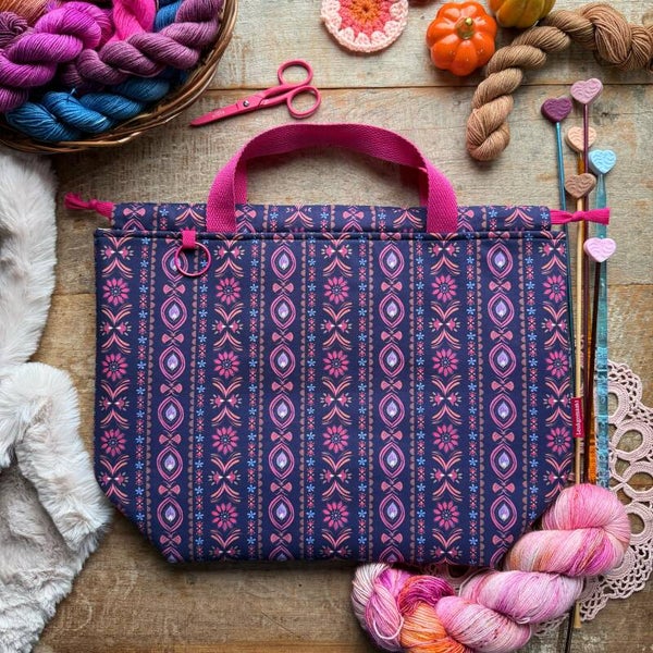 Project Bag Blue Moon – XL met vakjes