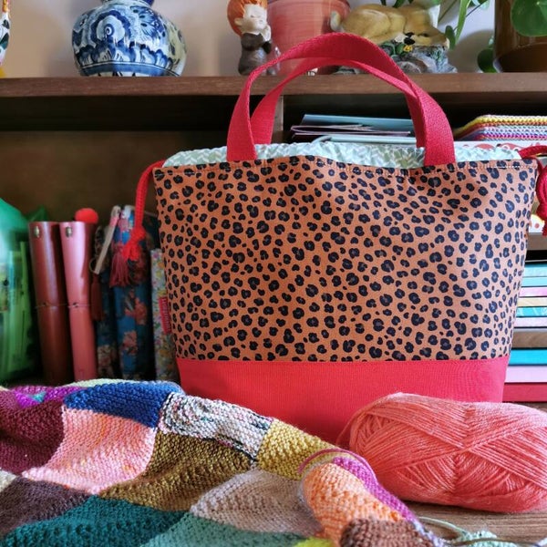 Project bag "Krab rood" Maxi - met vakjes