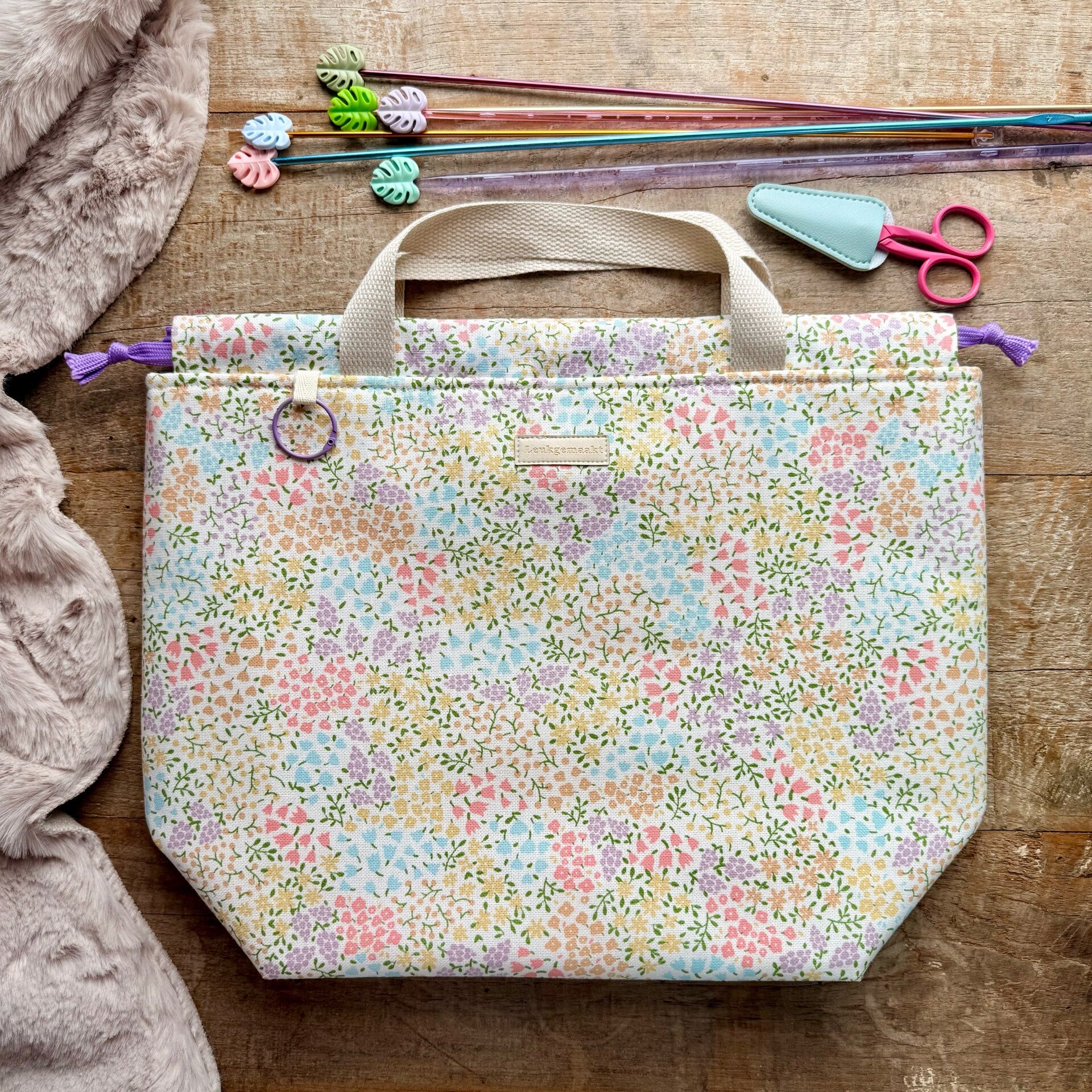 Project Bag English Garden – XL met vakjes