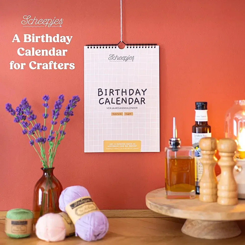 Verjaardagskalender met Handwerkpatronen