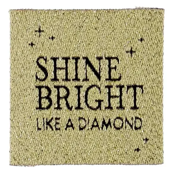 Bohin kledinglabels Shine bright – opnaaibaar, set van 4