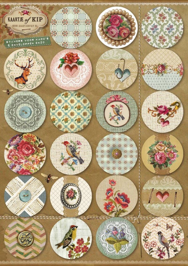 Stickervel A5 Handwerk – Kaartje of Kip