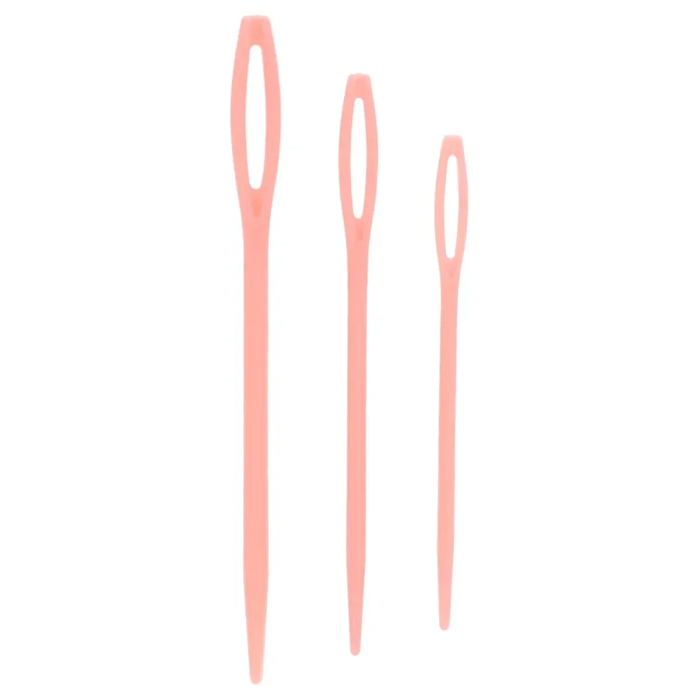 Tulip roze kunststof wolnaalden – set van 3