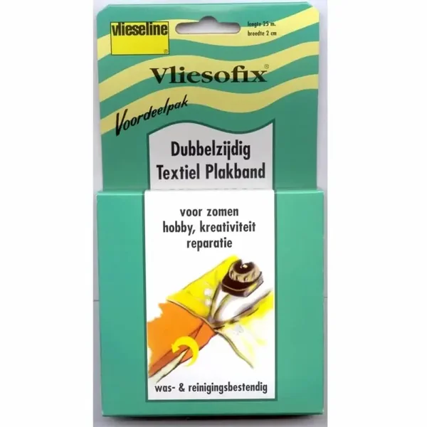 Vlieseline Vliesofix 2 cm x 25 m – Dubbelzijdig plakband voor zomen en biasband