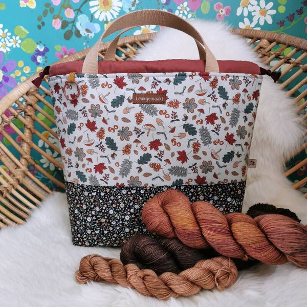 Project bag "Bosoogst" XL - met vakjes