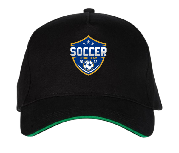 CASQUETTE 5 PANS inklusive Druck auf Stirnflache Cap 185 g/m² Unisex  Mustershop