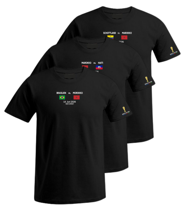 Marokko WM 2026 Spieltag-Shirts Gruppe C, 3er-Set | MAR2026