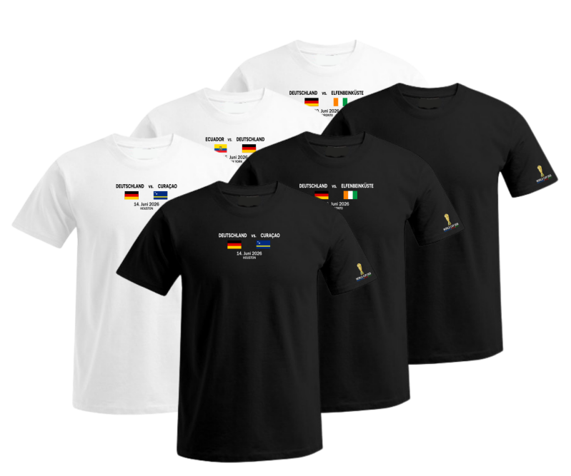 Deutschland  WM 2026 Spieltag-Shirts Gruppe E, 3er-Set | BRD2026