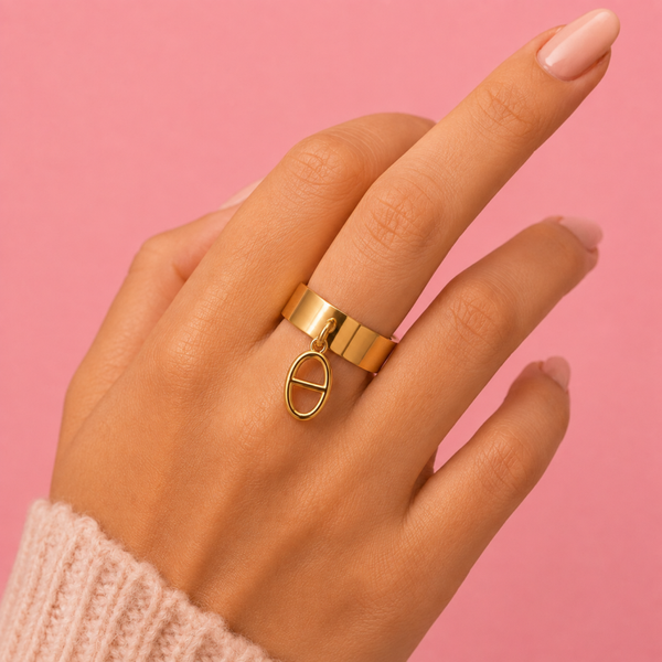 Bague Maille marine
