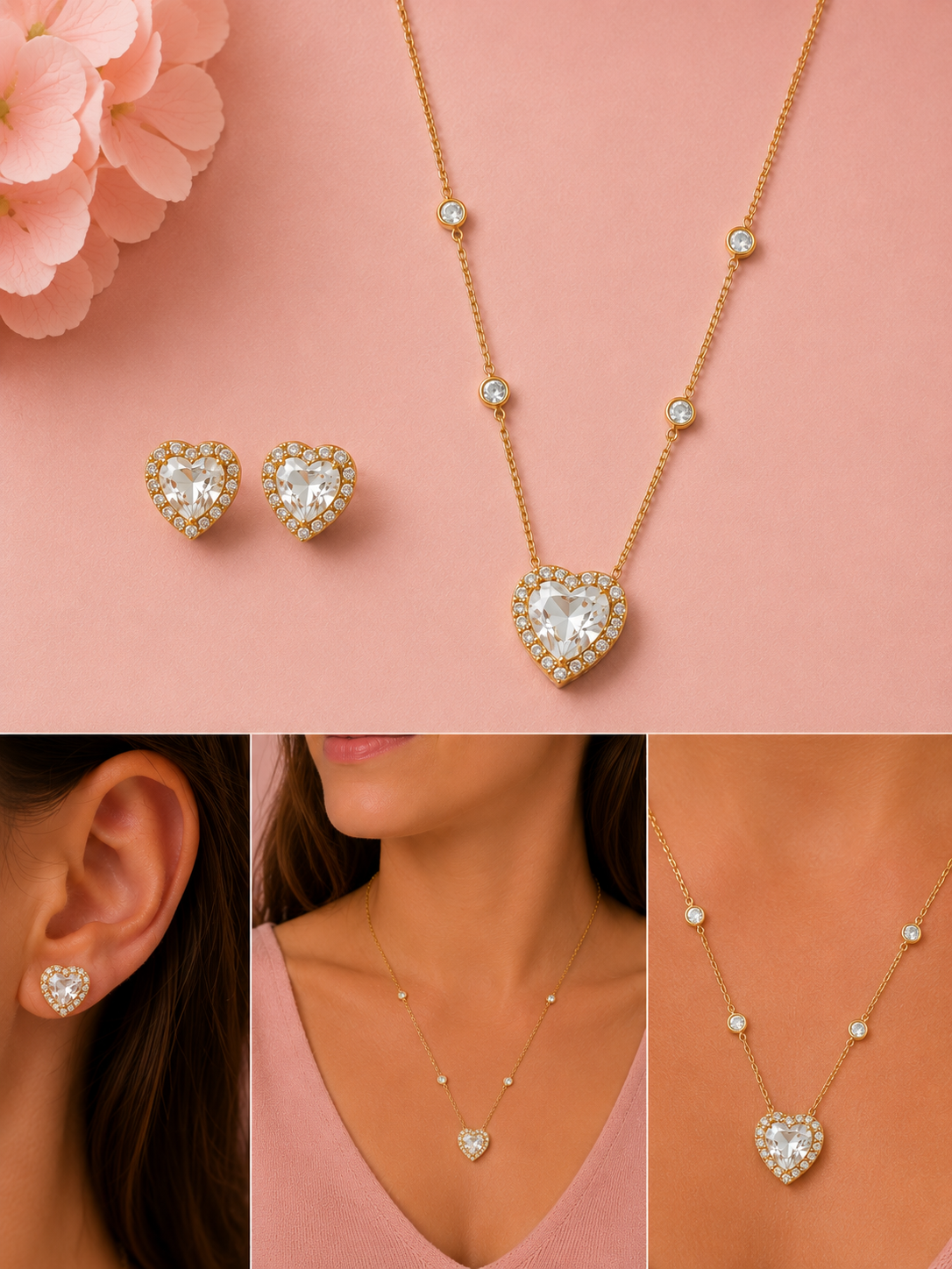 Collier Elégant  Collection Reeva Heart Signature".