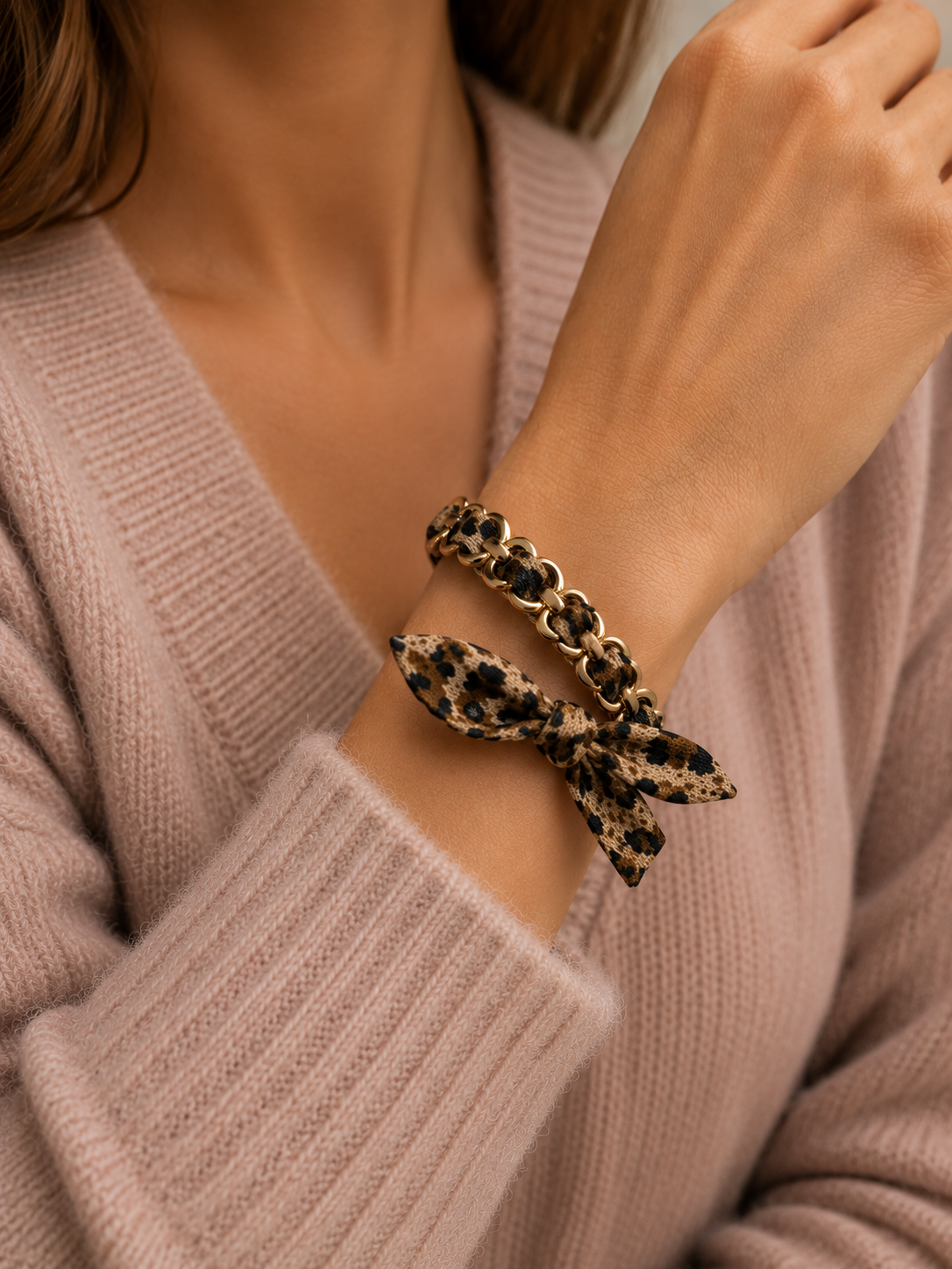 Bracelet Maille marine leopard