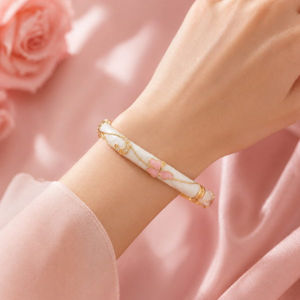 Bracelet  trèfle Rosé